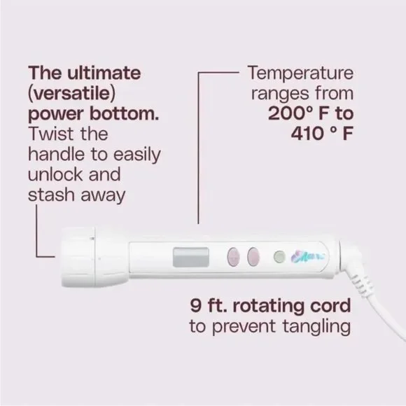 Mane 1.25” Jumbo Hair Waver and Interchangeable Base Set Mermaid NEW Retail $100 - Picture 9 of 13